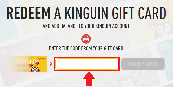 Redeem Kinguin Gift Card